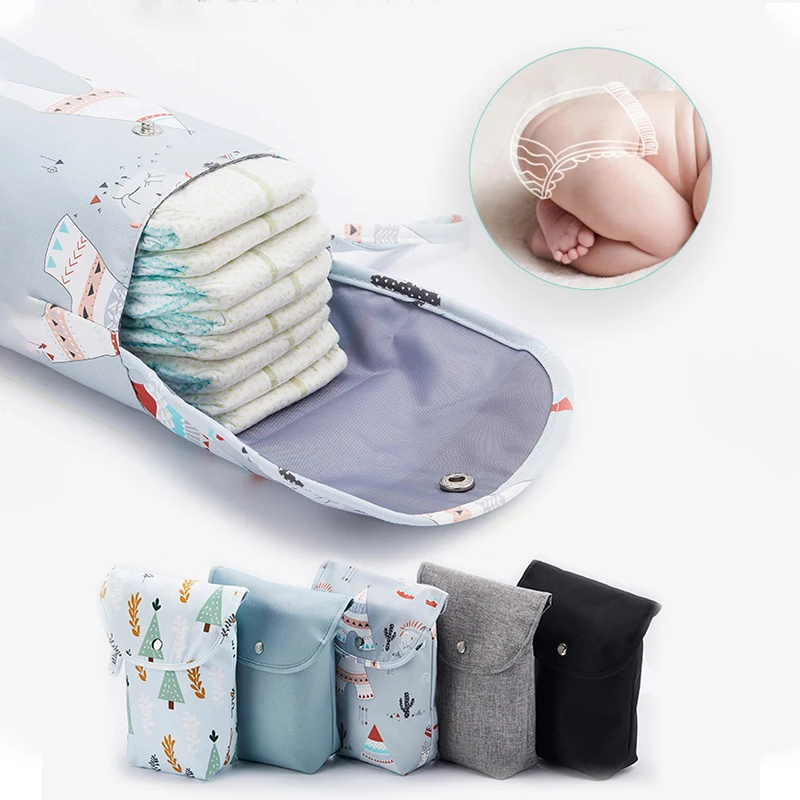 

New Waterproof and Reusable Baby Diaper Bag Baby Handbag Large Capacity Mommy Diaper Storage Bag Carrying Bag for Going Out