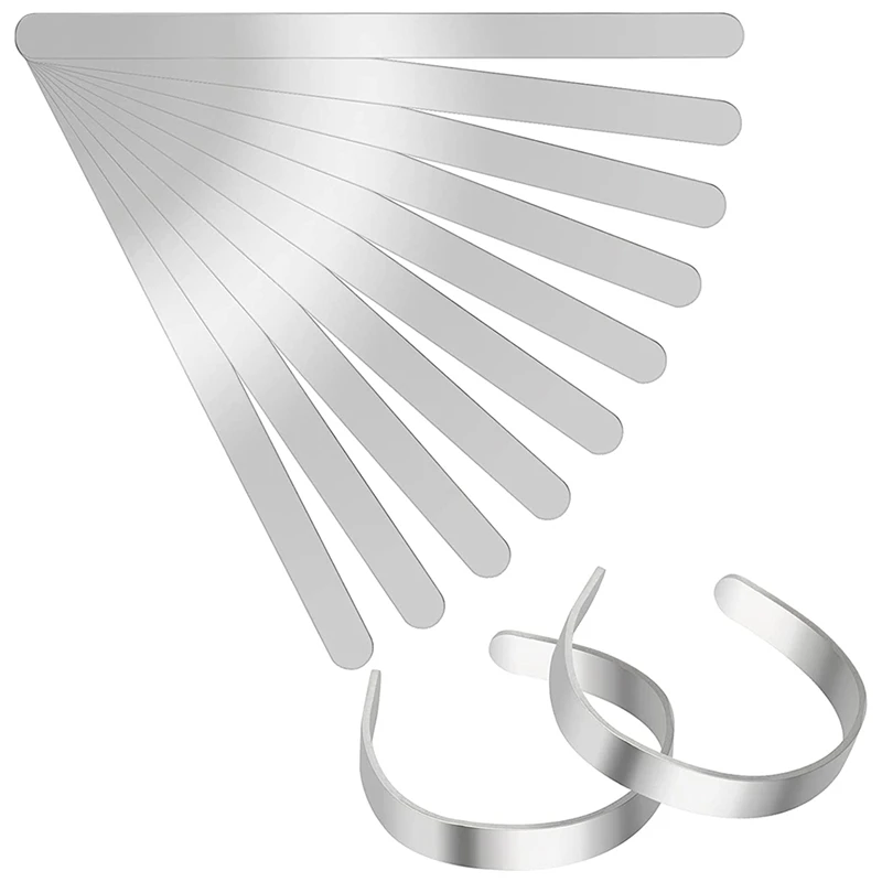 

12PCS Bracelet Blanks, DIY Stainless Steel Blank Bracelet for Jewelry Making, Polished Cuff Bracelet Blank for Engraving