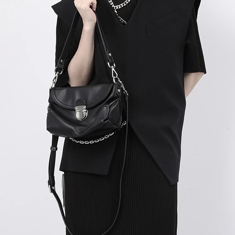 

Underarm Bag for Women Retro Large Lock Soft Leather Shoulder Bag 2022 Hot Sale New Crossbody Bag for Ladies Handbags