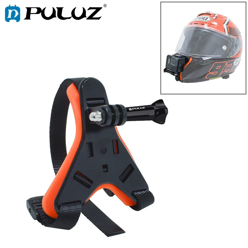 

PULUZ Motorcycle Helmet Strap Mount For HERO9 8 Black/7/6/5/5Session 4/Session/4/3+/3/2/1/Xiaoyi/DJI Osmo Action Cameras