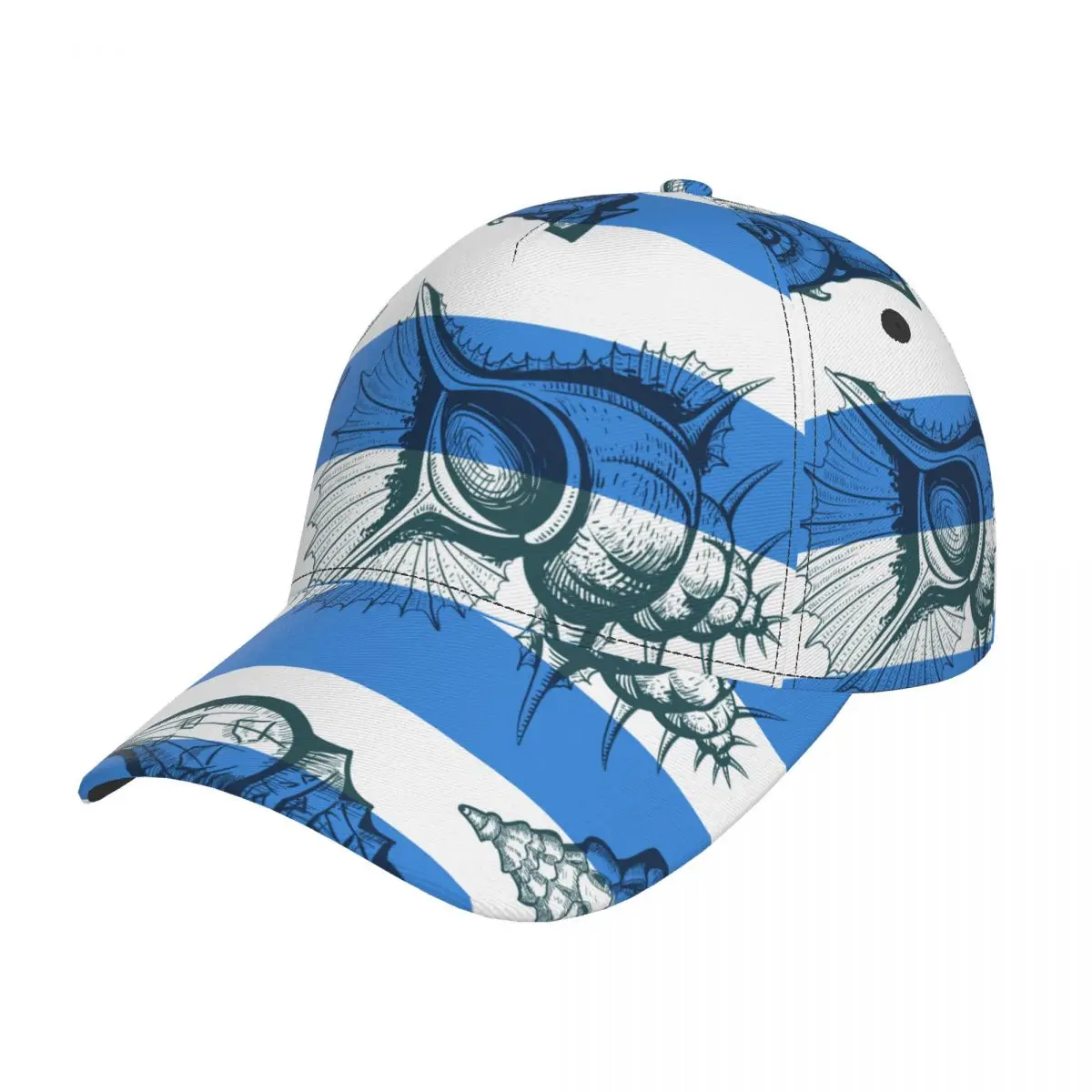 

Vintage Seashell Spiky Sketch Baseball Cap skuilles Hat Fitted Cap Snapback Hat for Men Women Casual Cap Sun Hat Outdoor Cap Hat