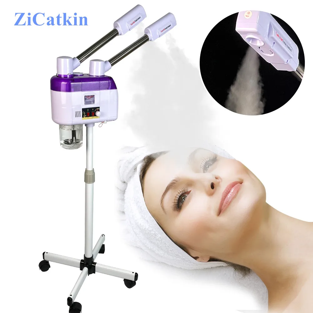 ZiCatkin Hot Cold Facial Steamer Professional Face Moisturizer Vaporizer Mist Sprayer Beauty Salon Pore Deep Clean Skin Care Spa