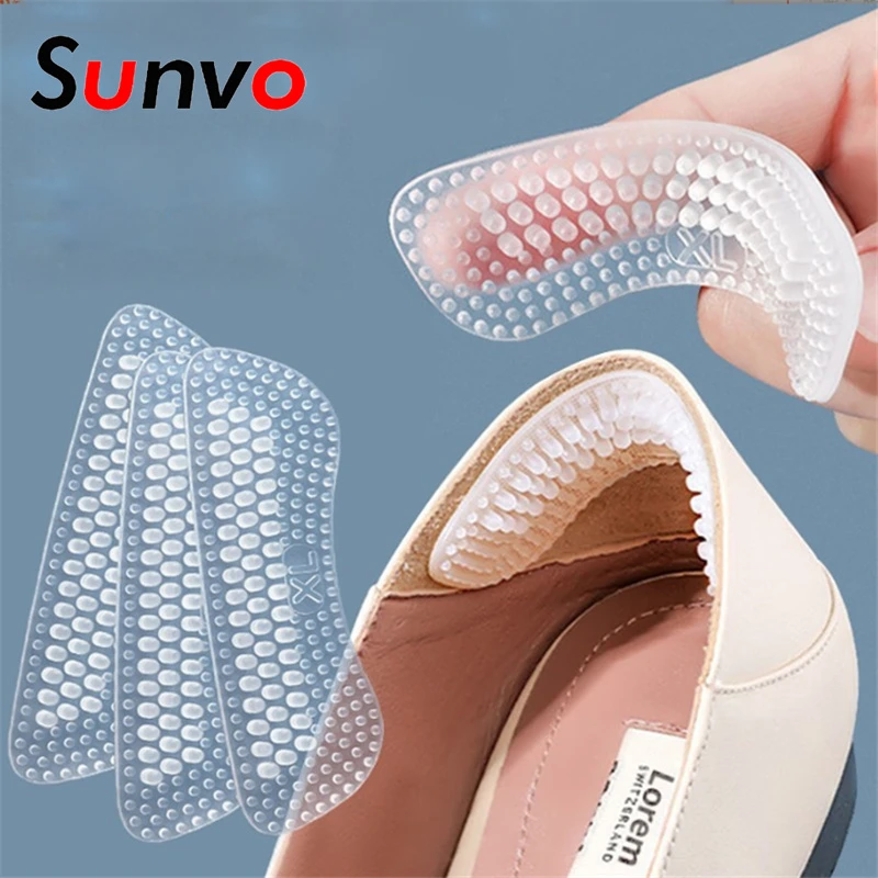

Silicone Heels Grips Insoles for Feet Shoes Pad Transparent Patch Sneakers Shoe Heel Inserts Foot Care Back Stickers Anti Slip