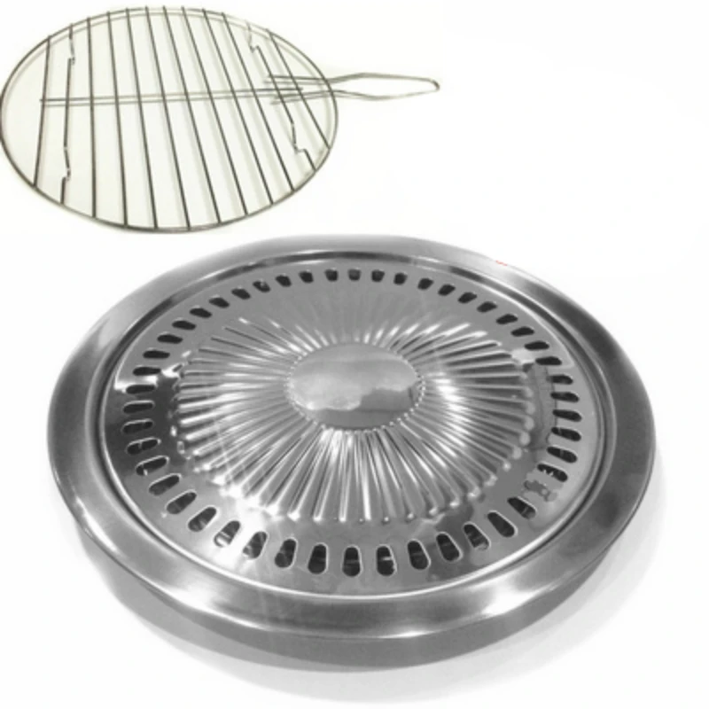 household simple barbecue stainless steel grilled net pot rack barbecue tools korean style electric oven smokeless healthy grill free global shipping