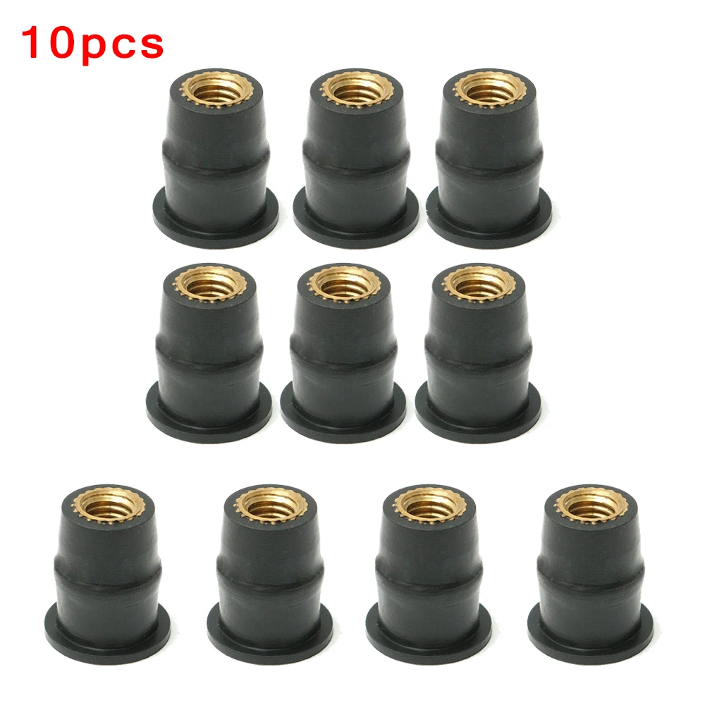 

10pcs M5 Motorcycle Rubber Well Nuts Sun Blind Windscreen Fairing Riding Accessories Fasteners Motorcycle Blind Fastener