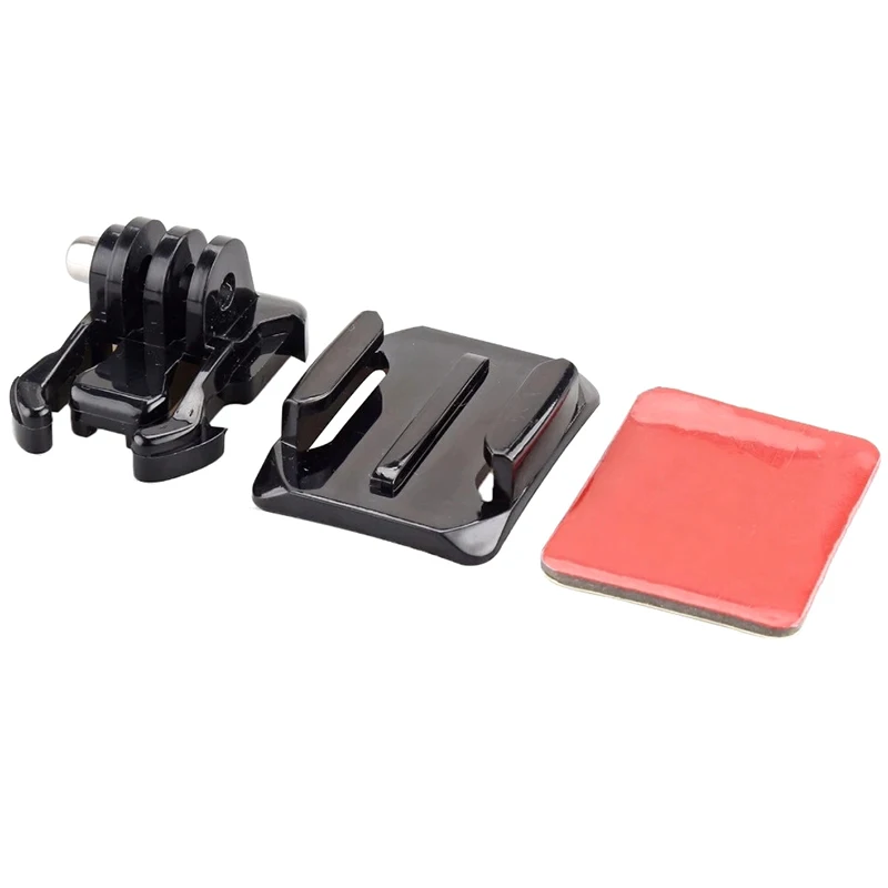

1 Set 3 In 1 Gebogen Mount + 3M Sticker + Buckle Basic Mount Voor Gopro 8 7 6 5 Xiaomi Yi Sjcam Actie Camera Voor Helm