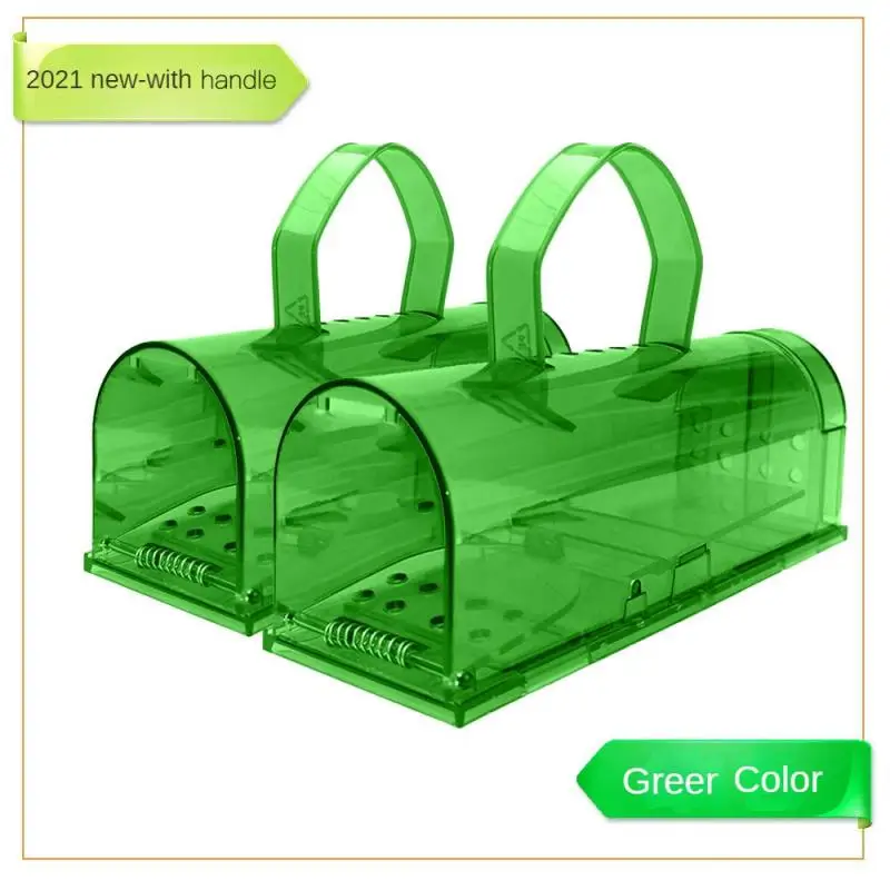 

Rat Trap Multiple Colors Transparent Material Mousetrap Plastic Household Rat Cage Pest Control Small