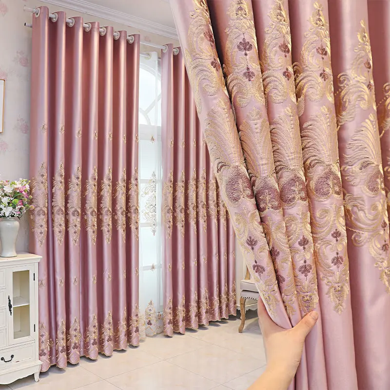 

Embroidery Curtains for Living Room Bedroom Dining New High Shading Thickening European Style Luxury Palace Tulle Windows