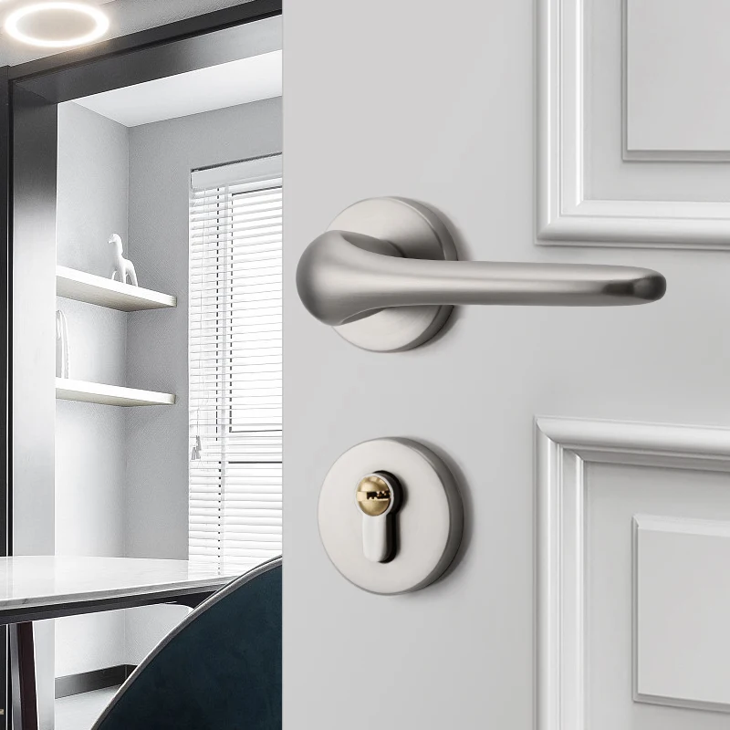 

Дверная ручка SORWDUERM с ключом, внутренняя конфиденциальность, дверные рычаги, замок для спальни и ванной, цинковый сплав