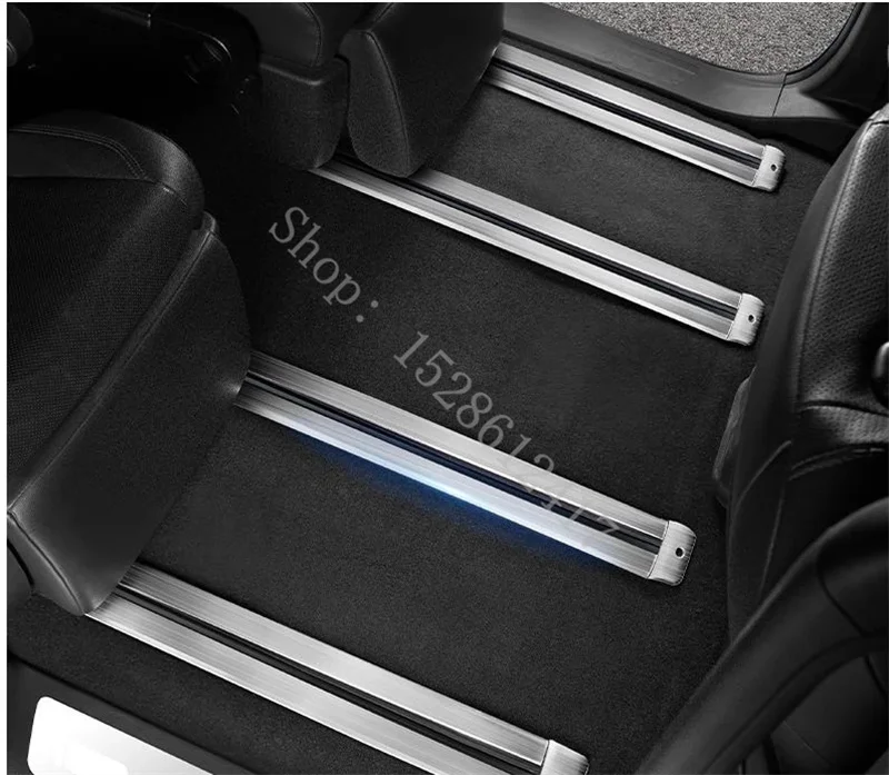 

For Toyota Sienna XL40 2021 2022 Car Moulding Accessories Stainless Steel Rear Seat Track Path Slide Rail Frame Cover Trims