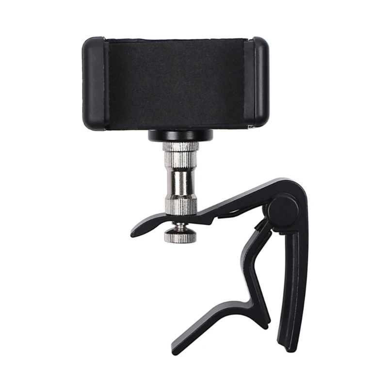 

Guitar Head Capo Clip Phone Holder Live Broadcast Bracket Cell Phone Clamp Clip H053