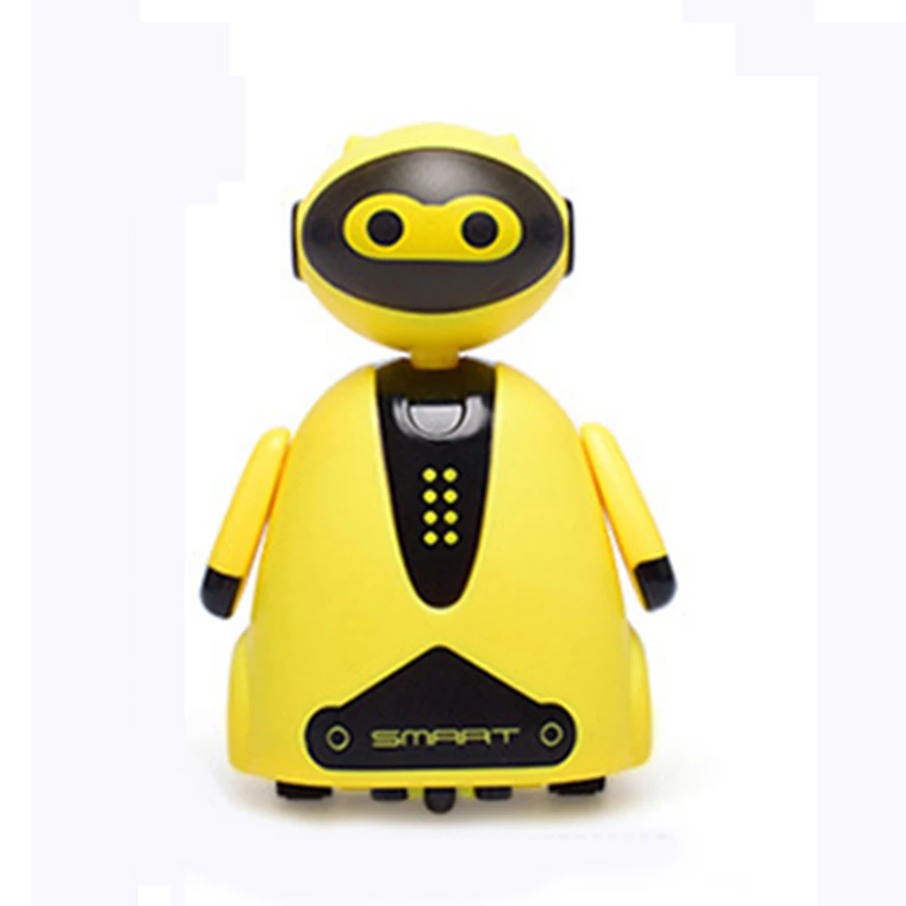 Inductive Electric Robot with LED Light Auto-Induction Car Follows Black Line Novelty Track Vehicle Toys for Children