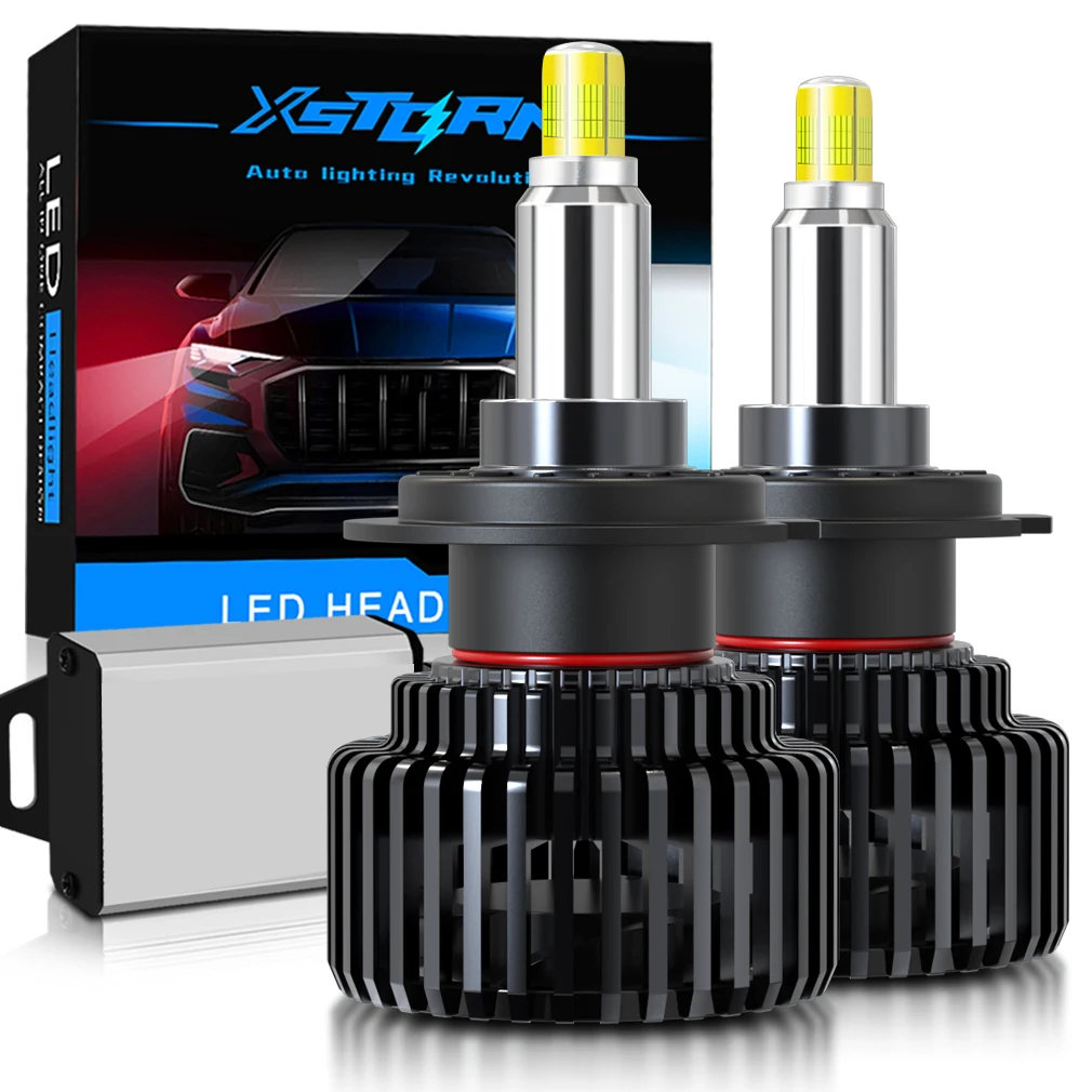 

2 шт., автомобильные лампы для передних фар 360 Hir2, H1, H7, H3, H11, HB3, 9005, HB4, 9006, 9012 Hir2, 6000 лм, K, 12 В