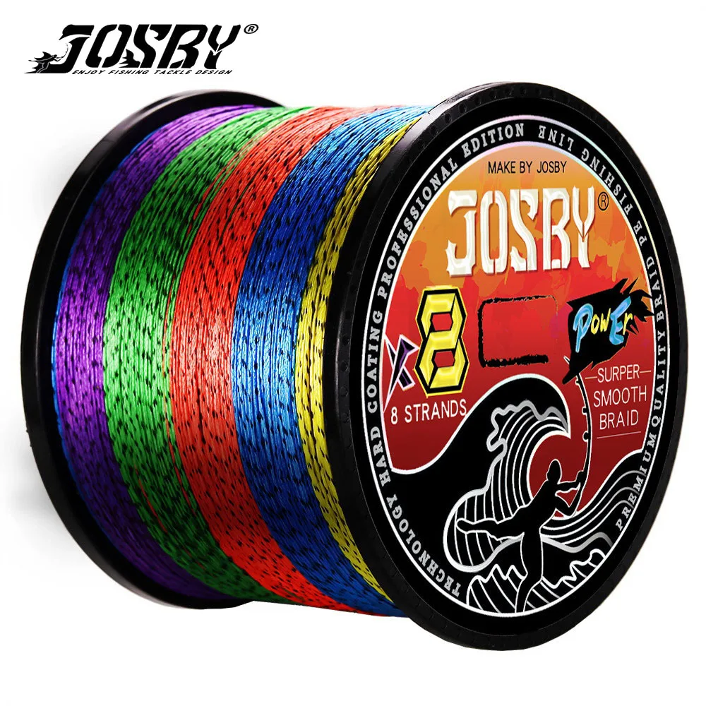 

JOSBY Fishing Line 150M 366M 666M 8 Strands Speckled Braided Fishing Line X8 Multifilament PE Line For Japan Carp Wire