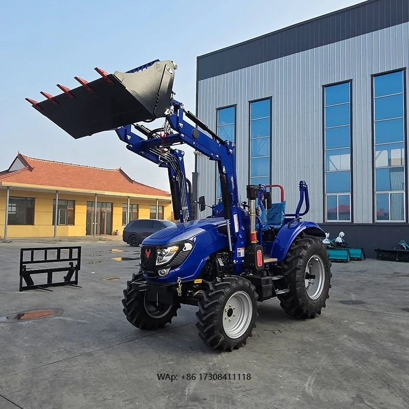 Фото Сертификация CE Маленькие конские силы Четырехколесные 4x4 Компактные мини-садовые тракторы с косилой №1