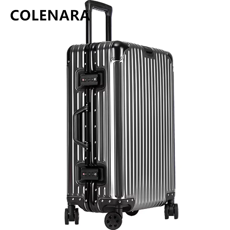 Чемодан COLENARA на колесах, полный алюминиевый магниевый сплав, посадочный ящик, большая вместительная тележка, чемодан 20 дюймов, 24 дюйма, 26 дюймов, 28 дюймов (art.: 3920cd13ec8bc) - 3920cd13ec8bc