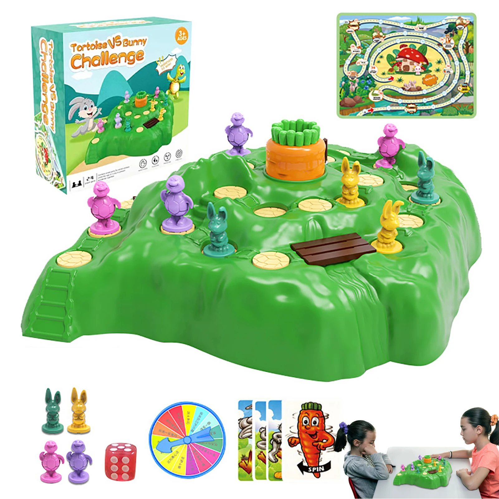 

Rabbit Competitive Trap Game Toy Bunny Tortoise Off-Road Competition Game For Boys & Girls Portable To Carry Suitable For Young