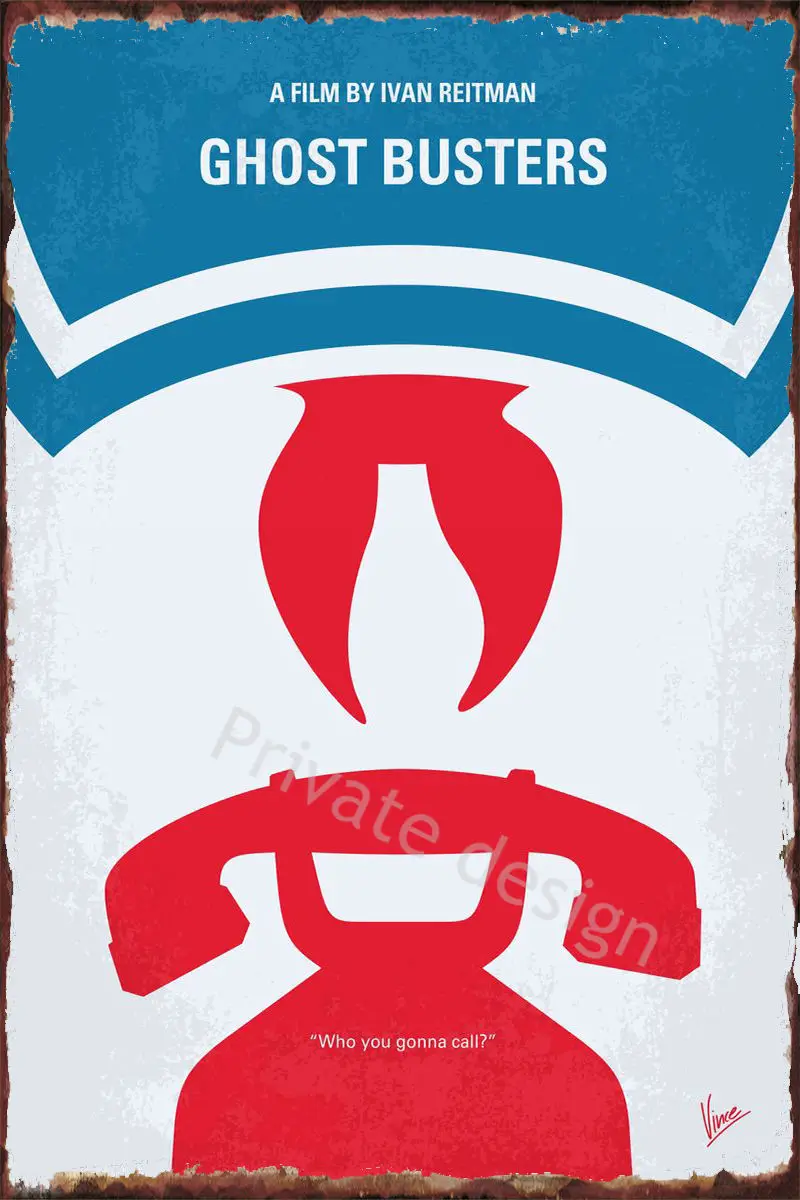 

My Ghostbusters Минимальный постер фильма три Unemp Ретро винтажный металлический знак оловянные знаки настенный Декор помещения художественный по...