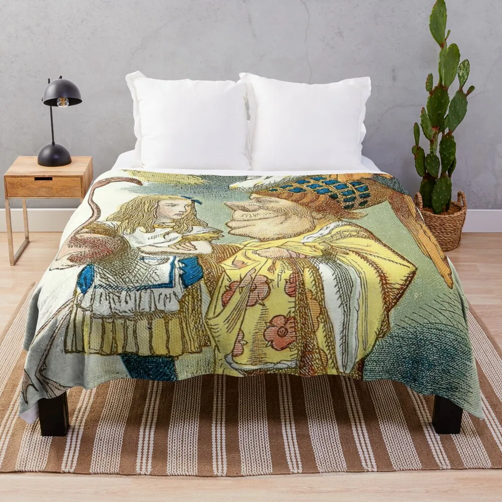 

Alice and the Duchess Sherpa Blanket Warm Super Soft Flannel Office Nap Bedspread Sofa Bedding Plush Quilt Plaids