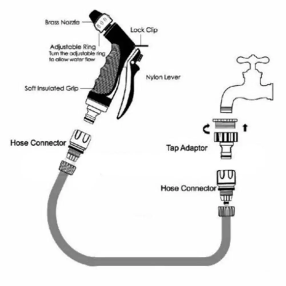 

Pipe Tap Adaptors Adaptors 8PCS Adaptors Connector Garden Water Hose Pipe Hose 8PCS Garden Water Hose Pipe Tap