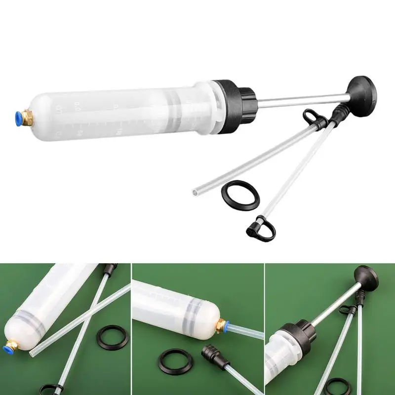 

Car Brake Fluid Oil Extractor Auto Oil Change Syringe With Hose Manual Fuel Suction & Filler Fluid Oil Change Evacuator Pump