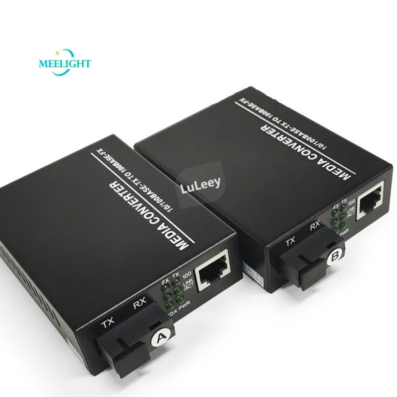 

1pair 25KM 100 Mbps Fiber Optical Transceiver Photolectric Transducer Single-Fiber Single-Mode Communication equipment