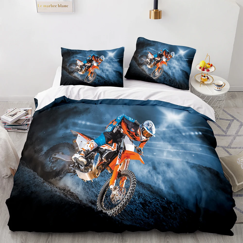 

Set Single Twin Full Queen King Size Wild race Bed Set Aldult Kid Bedroom Duvetcover Sets 3D Print Cool 038 Motorcycle Bedding