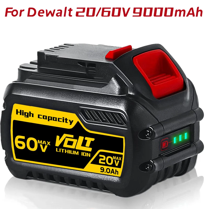 

9000mAh Dewalt FlexVolt 120V 60V 20V Battery Replacement Battery Tools Dewalt Power Drill Battery DCB606 DCB612 DCB609 DCB200
