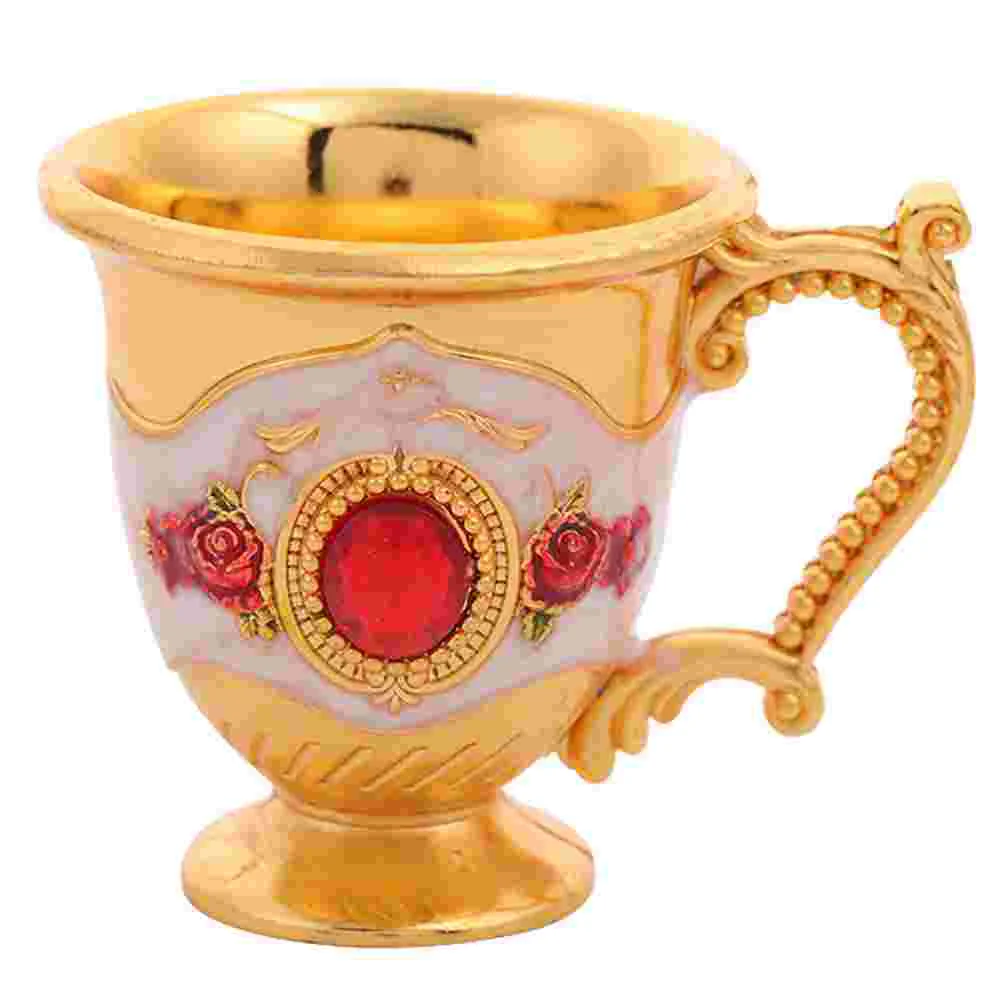 

Hall Sip Cup Norse Decor Retro Metal Cup Gorgeous Chalice Goblet Alloy Retro Glass Vintage Drinking Chalice