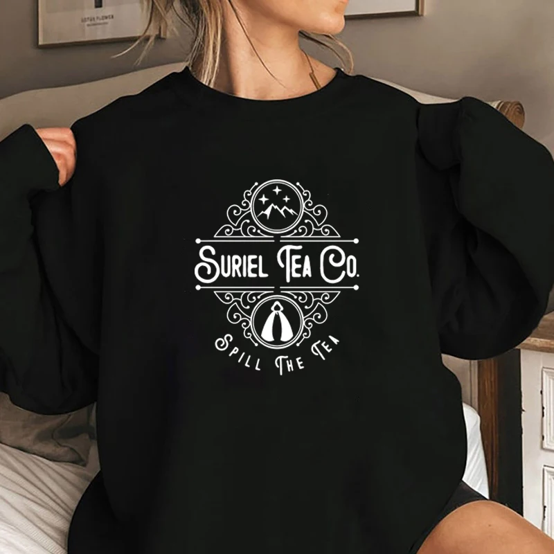 

Suriel Tea Co Sweatshirt Women ACOTAR A Court of Thorns and Roses Crewneck Sweatshirts Sarah J Maas Fandom Velaris Hoodie