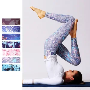 Cloud Hide Women Home Yoga Pants Fitness Gym Exercise Sports Leggings High Waist Sexy Long Print Tig