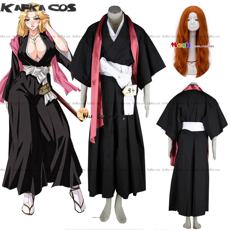 Аниме Matsumoto Rangiku Косплей Костюм с шарфом Хэллоуин Вечеринка Ролевая игра Одежда