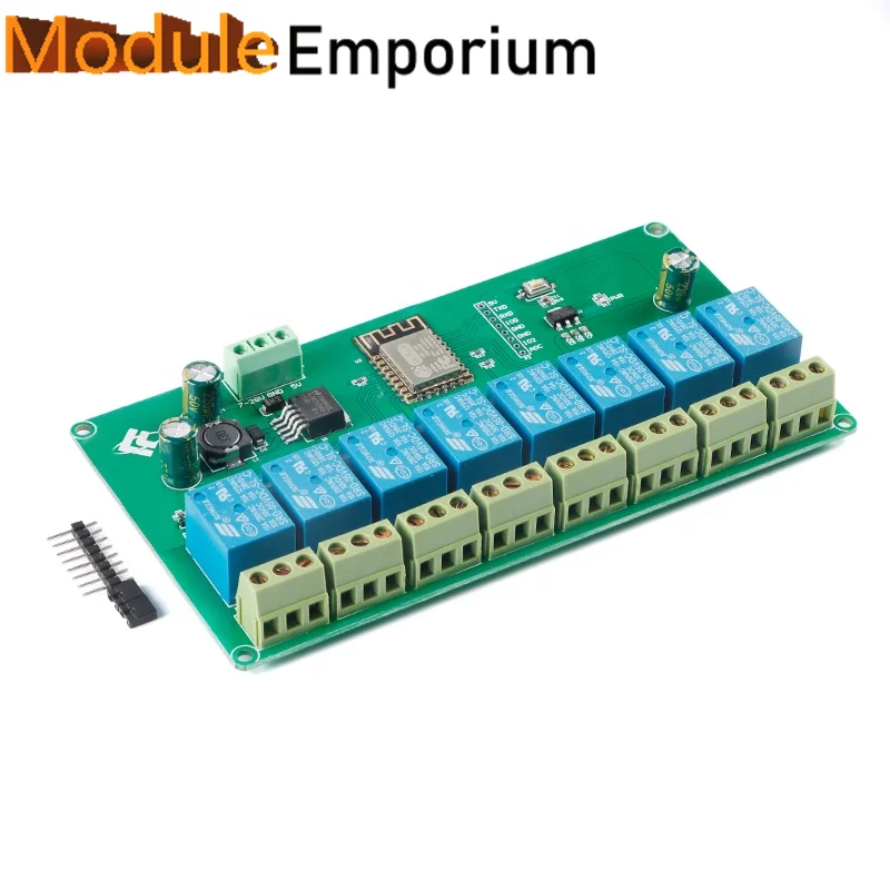 

5 В/7-28 в источник питания ESP12F макетная плата восьмисторонний ESP8266 беспроводной WIFI релейный модуль