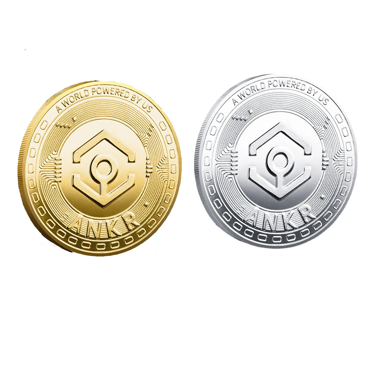 Креативный браслет на ногу, коллекция искусства, Золотое и серебряное покрытие, анкр-монета с пластиковым чехлом, памятная монета из физического металла, сувенир, подарок