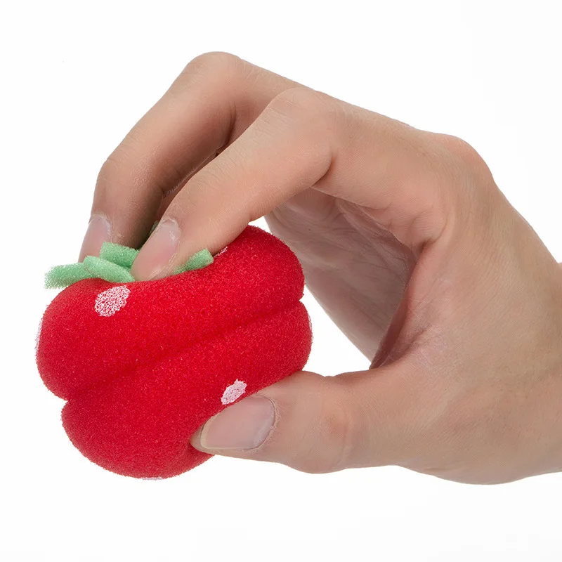 6 шт. бигуди с шариками женские клубничные шарики для сна спиральный валик из