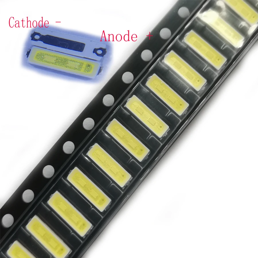 

100PCS/Lot SMD LED 7020 6V 1W High Power Cool-White 7.0*2.0 For Lextar TV Strips Backlight Application