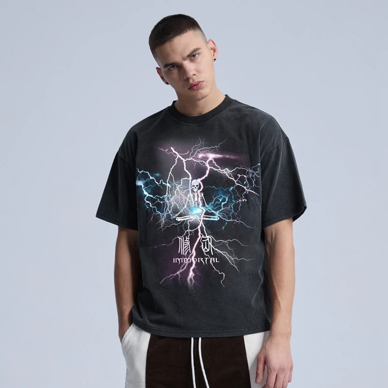 

Mens Short Sleeve T-shirt High Street Printing Loose Sweatshirt Unisex Casual T-shirts Fashion Hip Hop Men