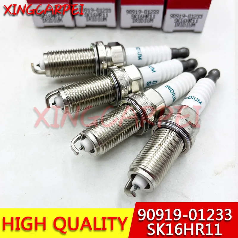 

4 шт. 90919-01233 SK16HR11, иридиевая свеча зажигания для Toyota Camry RAV4 Scion tC 9091901233 SK16HR-11 90919 01233, автозапчасти