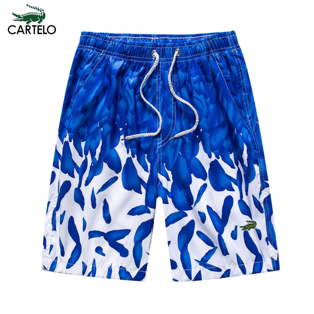 Summer Men Beach Shorts Breathable Casual Hawaiian Shorts Man CARTELO Brand Male Fashion Shortpants Quick drying