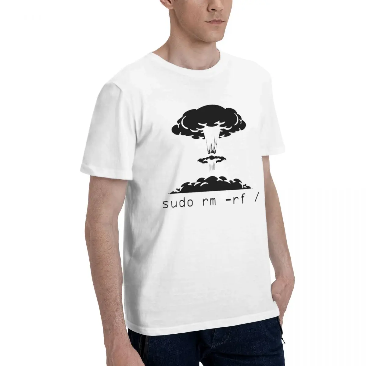 

Sudo Rm-Rf Funny Novelty Men's Basic Short Sleeve T-Shirt Top Quality travel Tops Tees