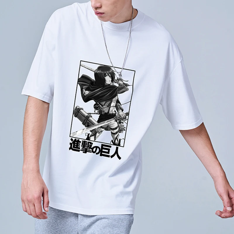 

2022 Hot Anime Final Season Attack on Titan T Shirt Men Summer Tops Titans Attack Graphic Oversized Tees Harajuku Tshirt Male