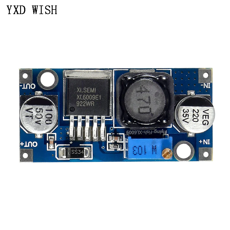 Фото 10 шт. XL6009 Boost Buck DC-DC Регулируемый повышающий преобразователь XL6009 Модуль солнечной напряжения DC DC Boost Converter Board №4
