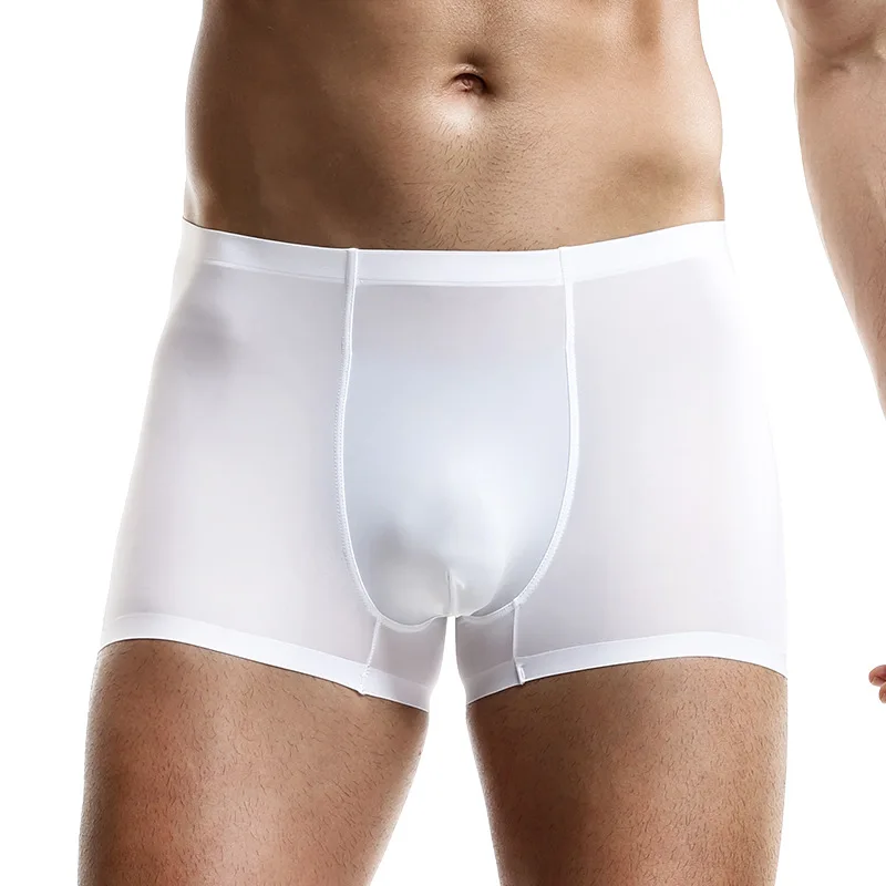 

New Men Underwear Boxers Summer Ice Silk Boxer Shorts Hombre Seamless Mens Cueca Masculina Underpants Comfortable Man Panties