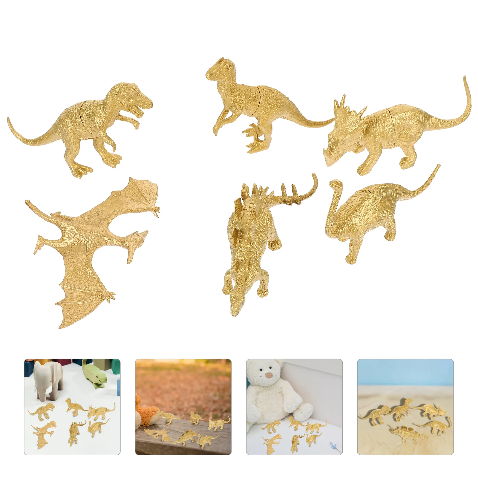 

6pcs Simulated Dinosaurs Toys Miniature Dinosaurs Toys Decorative Dinosaurs Models