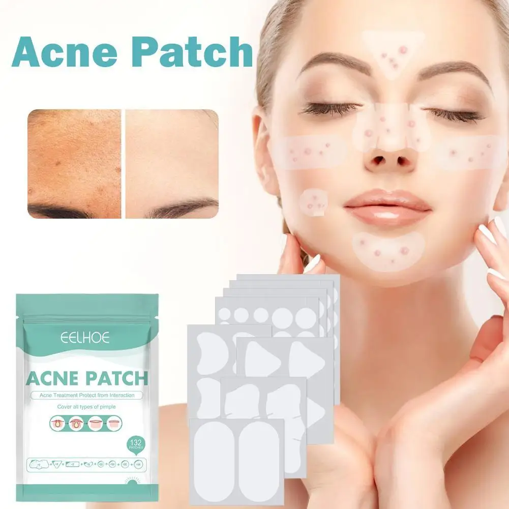 

132pcs/bag Acne Pimple Sticker Invisible Hydrocolloid Acne Removal Treatment Patch Waterproof Black Head Remover Skin Care