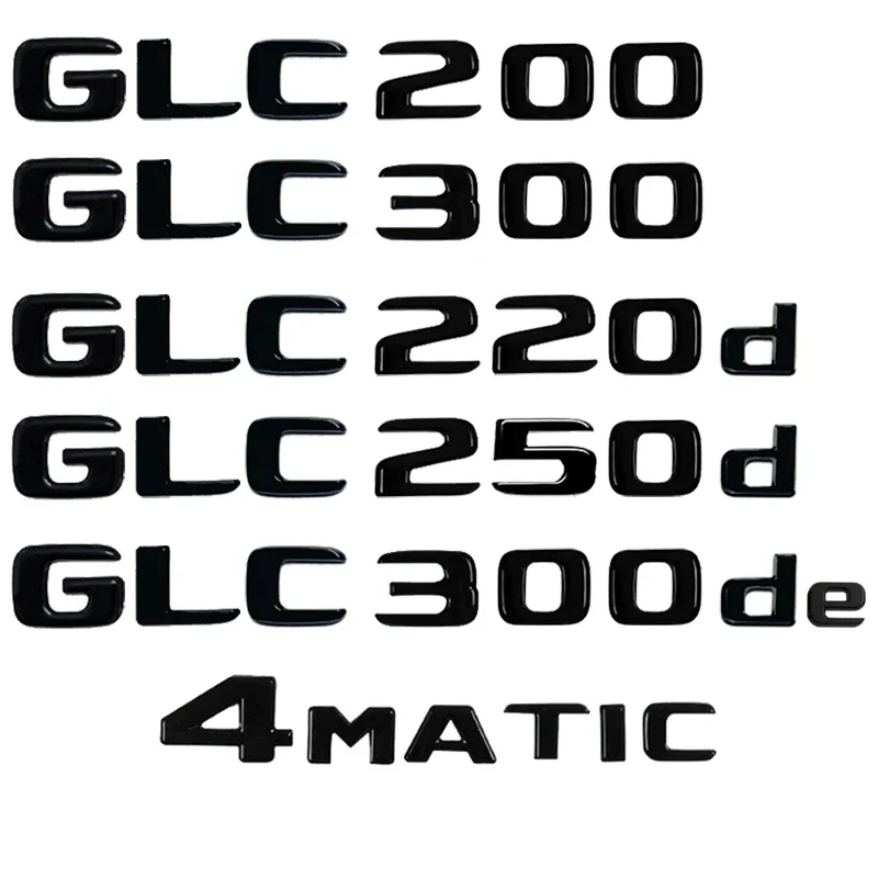 Jual Emblema 3D De Letras Negras Cromadas GLC300de GLC300e GLC350e GLC400e 4Matic Para Mercedes Benz Glc X253 Pegatina Con Logotipo I.1240336466