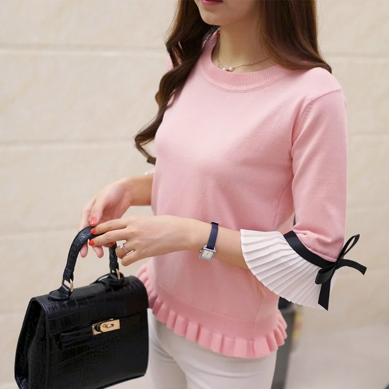 

2022 Hot Sale New Arrival Female Agaric Sets Chiffon Cute Sweater 100899
