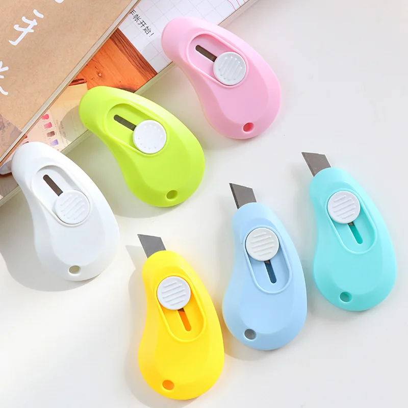 1p Mini Cute Utility Knife Set Cartoon Portable Demolition Express Paper Cutting Art Student School Office Supplies | Канцтовары для