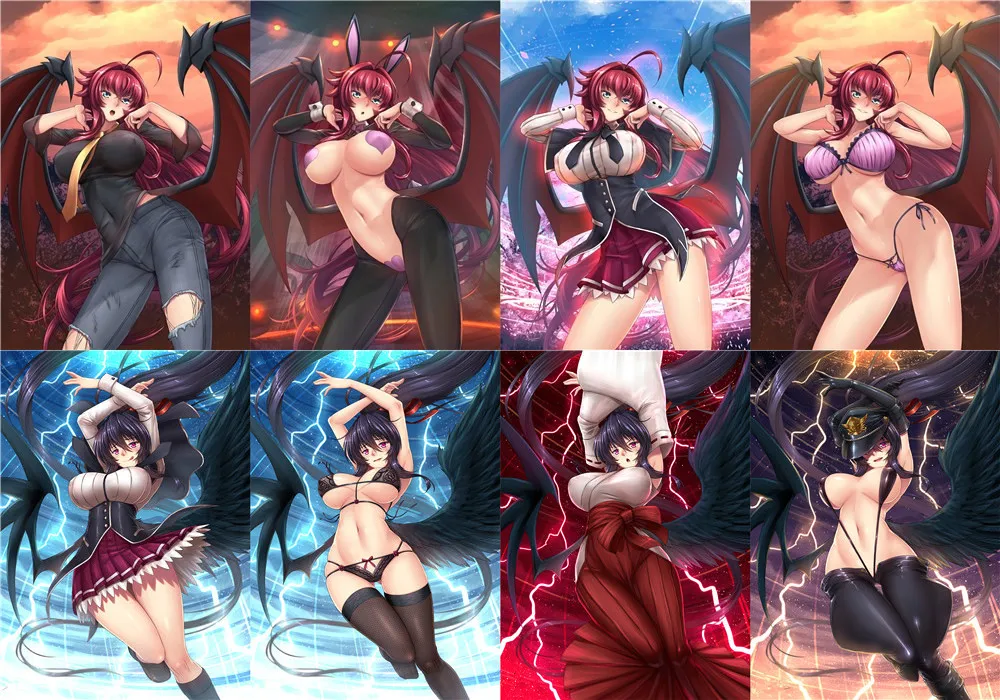 

Rias Gremory Himejima Akeno Dropkick полипропилен A3 8 штук плакаты настенный постер PPP128