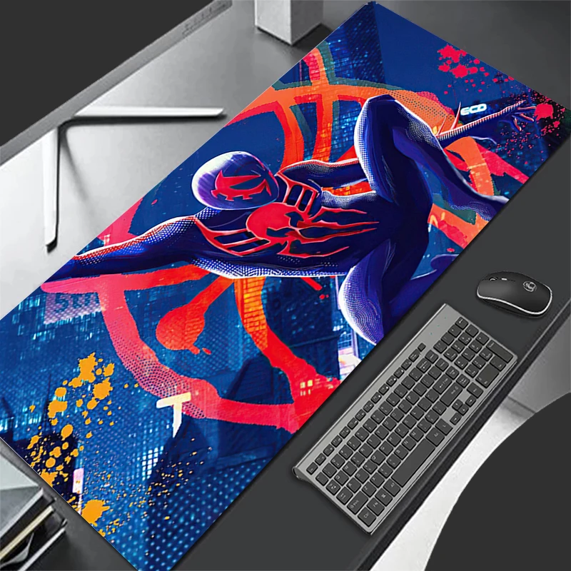 

Desk Mat Spider Man Gaming Mouse Pad Anime Mouse Mats Computer Desk Accessories Anti-skid 900x400 Cool Laptop Mousepad Mause Pc